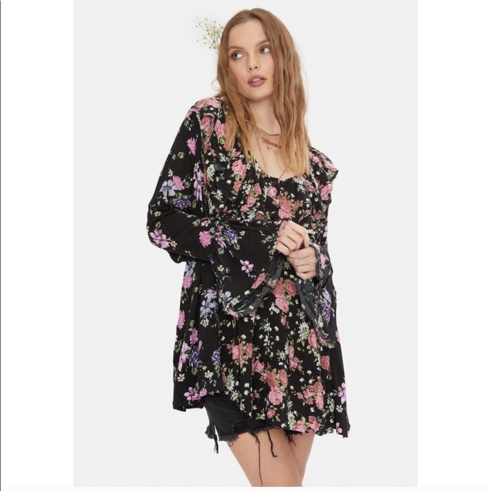 Free People Loretta Tunic in Dark Combo NWT